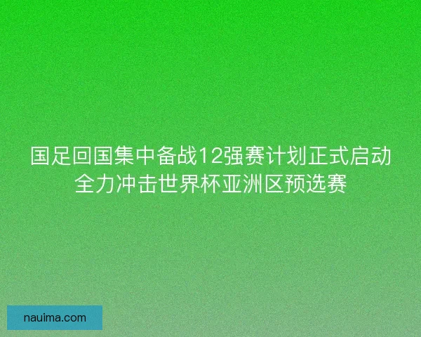 国足回国集中备战12强赛计划正式启动全力冲击世界杯亚洲区预选赛