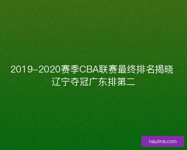2019-2020赛季CBA联赛最终排名揭晓 辽宁夺冠广东排第二