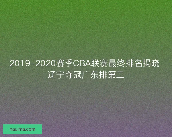 2019-2020赛季CBA联赛最终排名揭晓 辽宁夺冠广东排第二